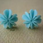 Mini Coral Sponge Earrings - Light Blue - Jewelry..